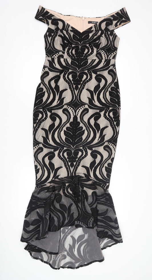 Quiz Women's Black Off the Shoulder Midi Party Dress