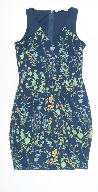 Sugarhill Boutique Women's Blue Floral Bodycon Dress