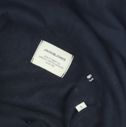 Mens UK Size S JACK & JONES Black Pullover Hoodie
