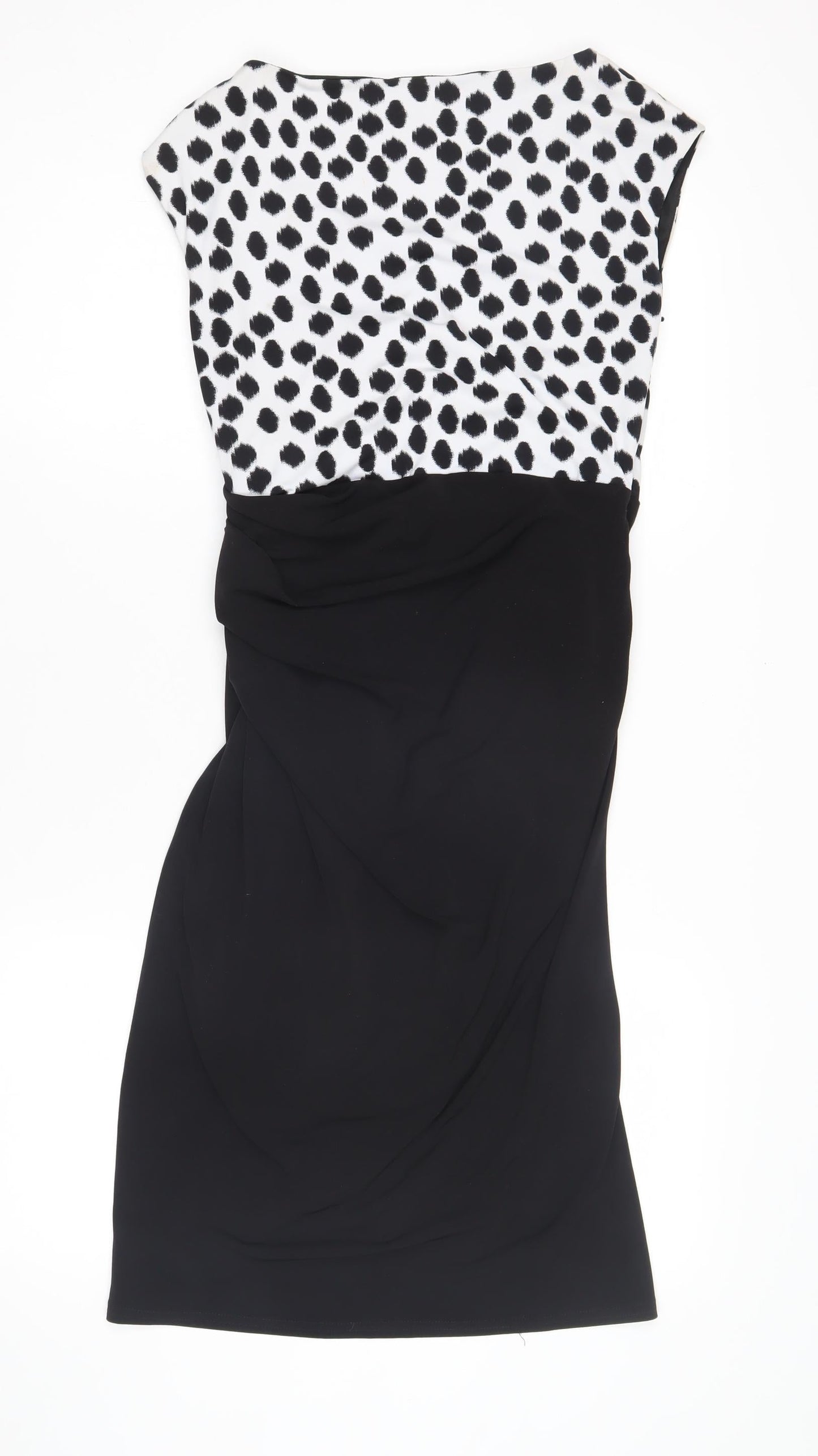 Gina Bacconi Women's Black Animal Print Bodycon Dress 16