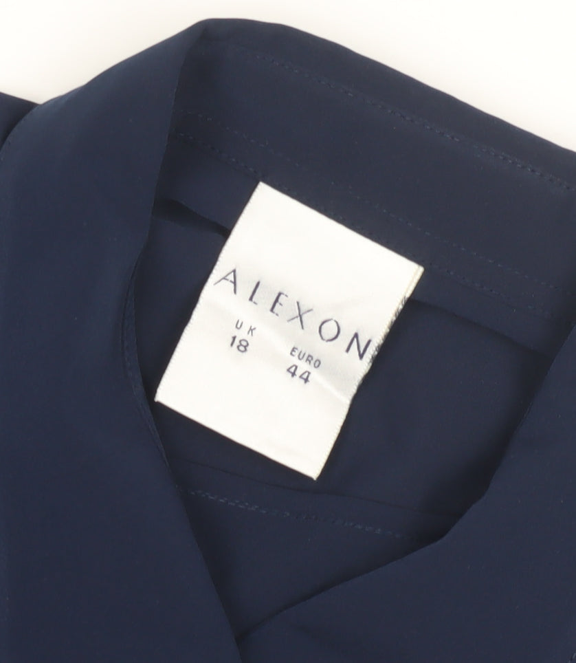 Alexon Women's Blue Button-Up Shirt Size 18