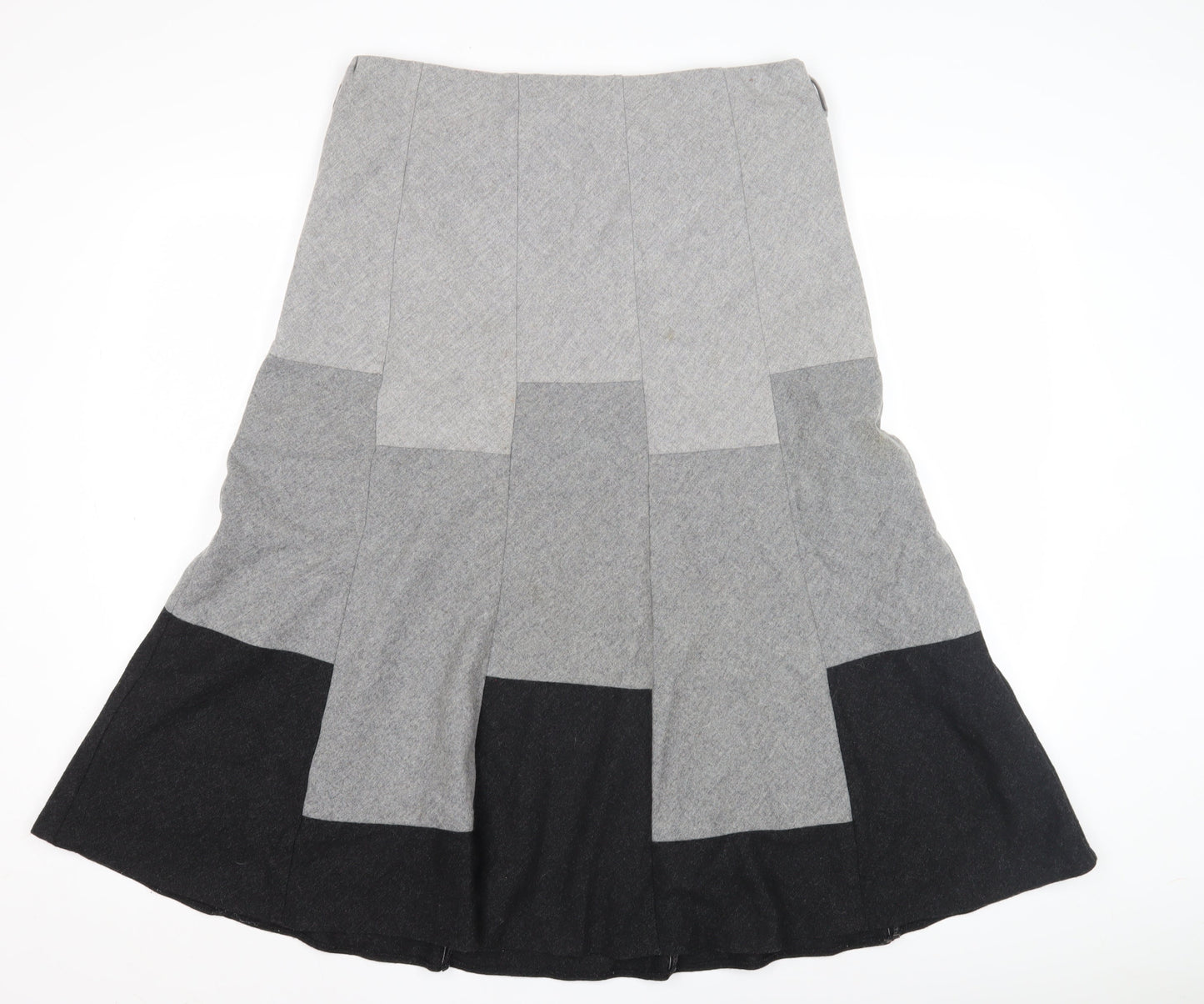 Marks and Spencer Women's Grey Flare Midi Skirt 14