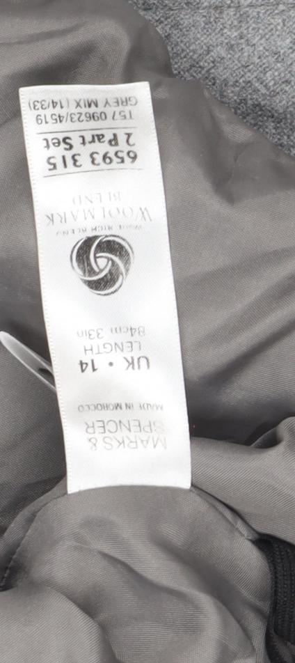 Marks and Spencer Women's Grey Flare Midi Skirt 14