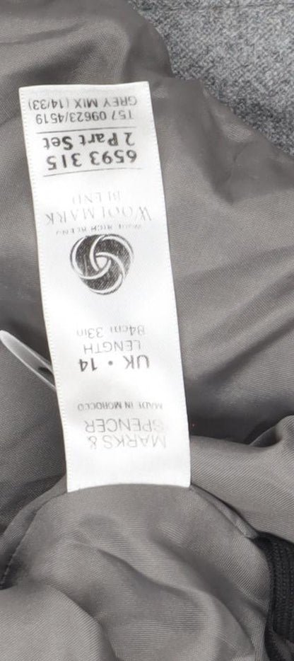 Marks and Spencer Women's Grey Flare Midi Skirt 14