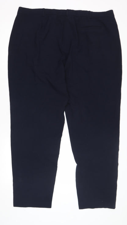 Womens UK Size 22 Marks and Spencer Regular Fit  Blue Trousers