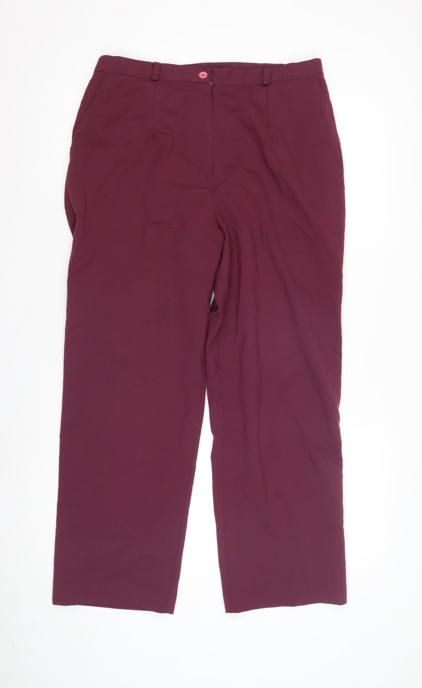 Womens UK Size 20 Country Collection Relaxed Fit BusinessCasual Purple Trousers