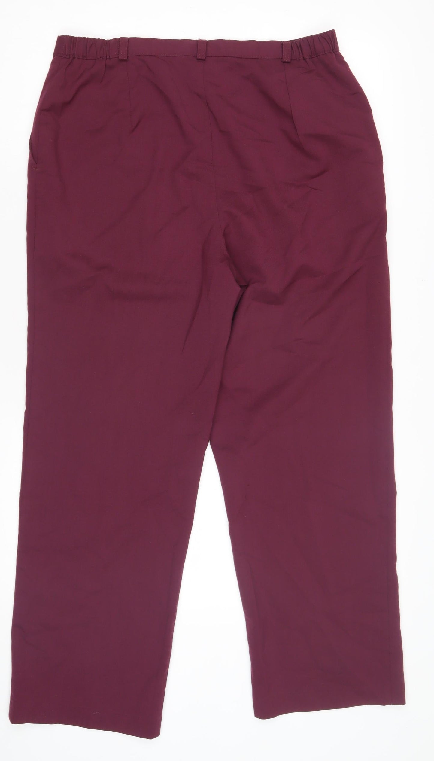Womens UK Size 20 Country Collection Relaxed Fit BusinessCasual Purple Trousers