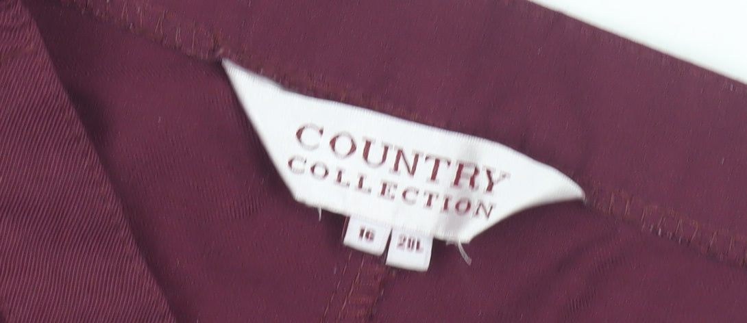 Womens UK Size 20 Country Collection Relaxed Fit BusinessCasual Purple Trousers