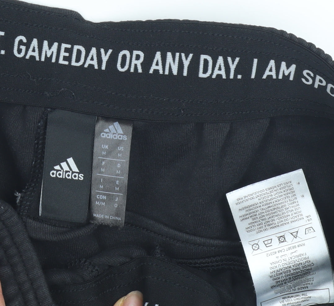 Adidas Men's Black Jogger Trousers - Size M