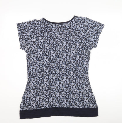 Womens UK Size 12 Marks and Spencer Blue Jersey Blouse