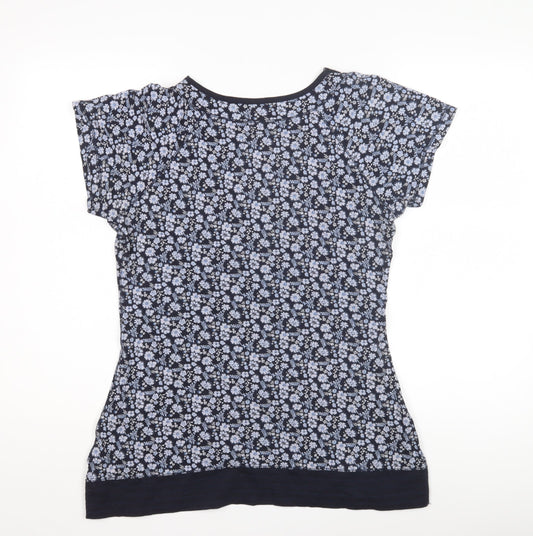 Womens UK Size 12 Marks and Spencer Blue Jersey Blouse