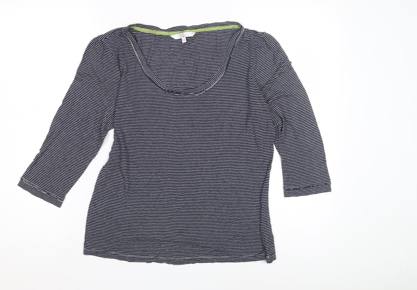 Jasper Conran Women's Blue Striped Top Size 16