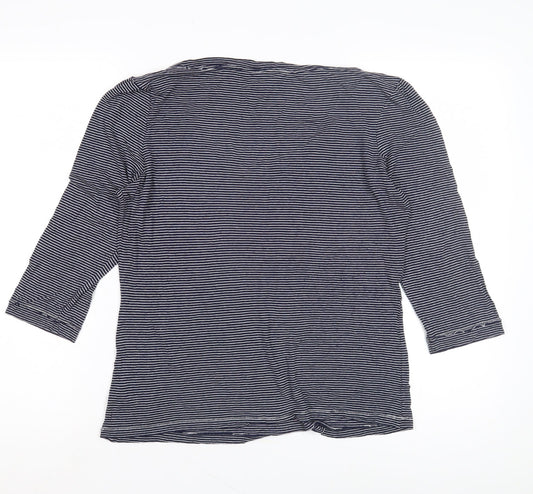 Jasper Conran Women's Blue Striped Top Size 16