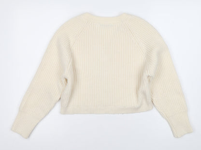 Womens UK Size S Zara Ivory Pullover Jumper