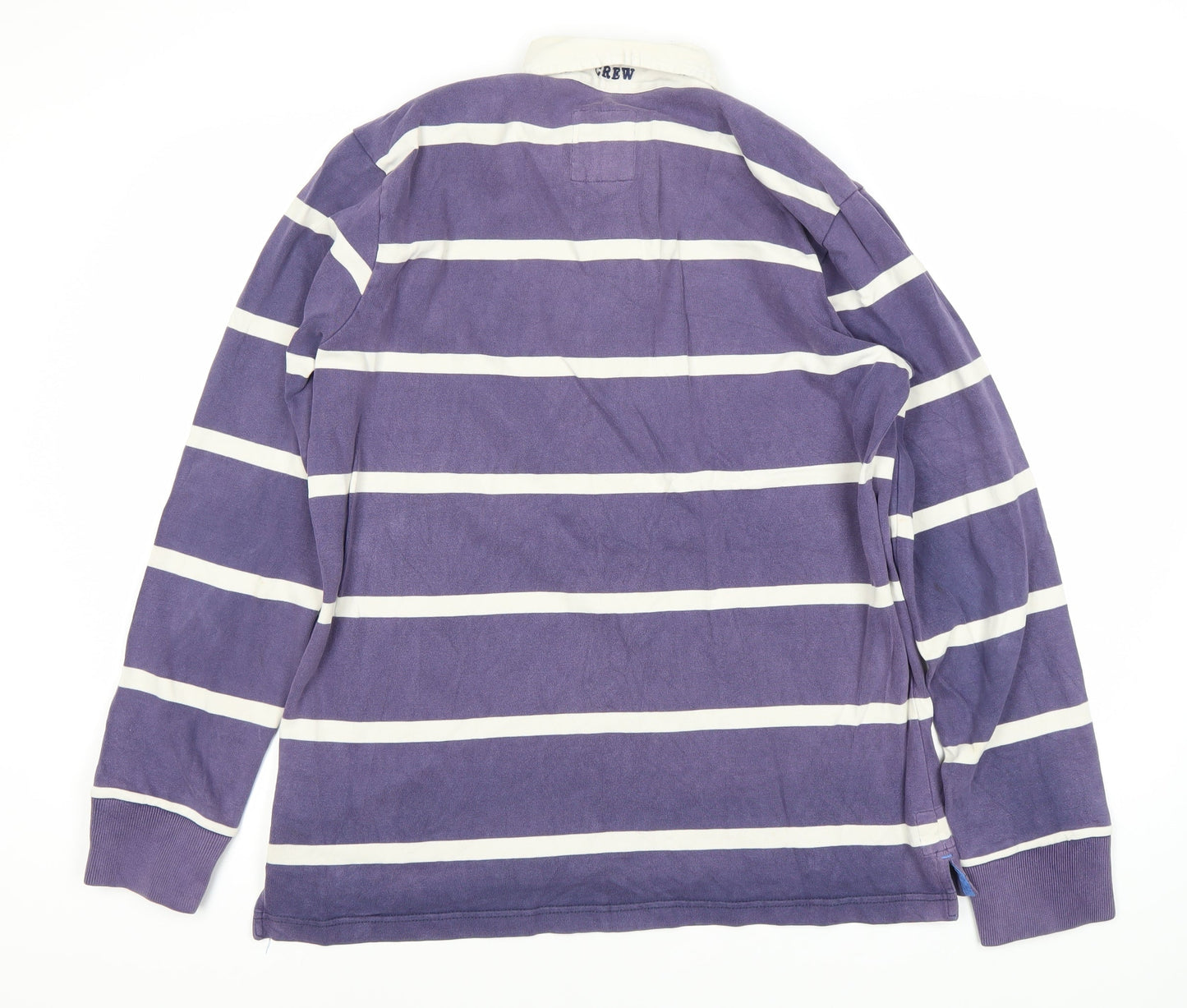 Crew Clothing Co. Men's Purple Striped Polo Shirt L