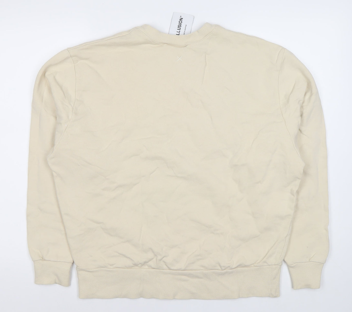 Mens UK Size M COLLUSION Beige Pullover Sweatshirt