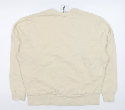 Mens UK Size M COLLUSION Beige Pullover Sweatshirt