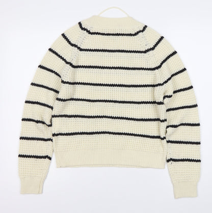 Womens UK Size 10 VERO MODA White Pullover Jumper