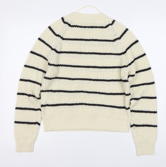 Womens UK Size 10 VERO MODA White Pullover Jumper