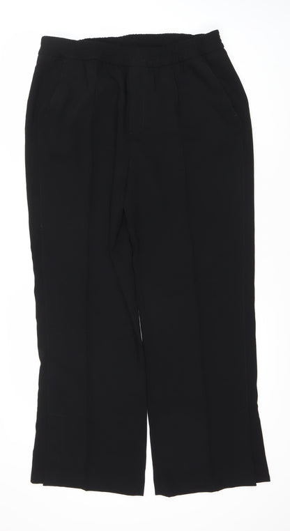 Womens UK Size XL Zara Regular Fit  Black Trousers