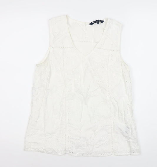 Womens UK Size 12 J.CREW White  Blouse