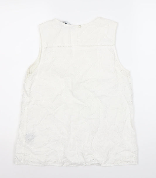 Womens UK Size 12 J.CREW White  Blouse