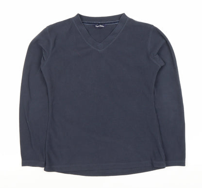 Peter Storm Women's Blue Pullover V-Neck Sweatshirt Size 8