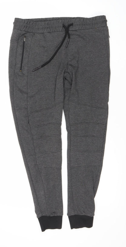 Zara Men's Grey Jogger Trousers, Size M, Gym Ready