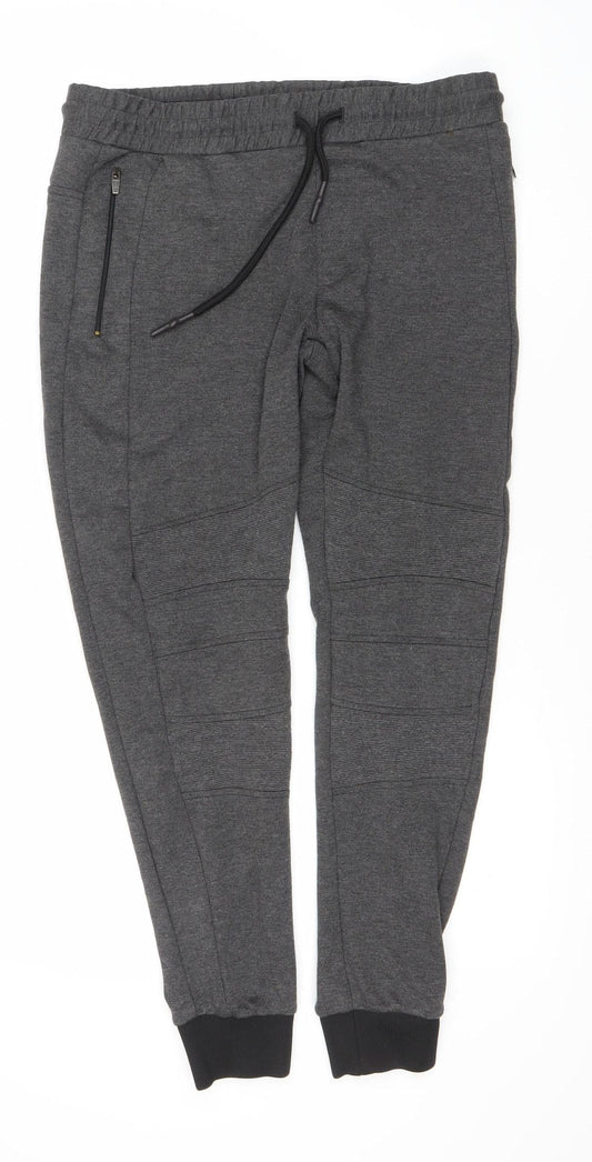 Zara Men's Grey Jogger Trousers, Size M, Gym Ready