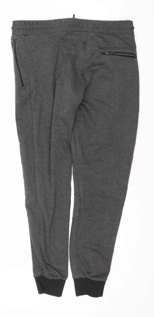 Zara Men's Grey Jogger Trousers, Size M, Gym Ready