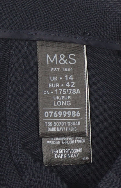 Womens UK Size 14 Marks and Spencer   Blue Trousers