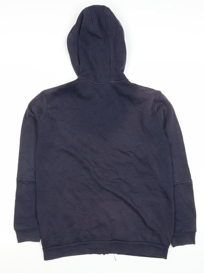 Adidas Boys Blue Zip Hoodie L - Full Zip Sportswear