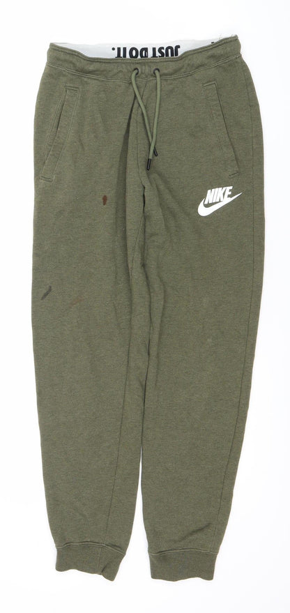 Nike Men's Green Jogger Trousers S Gym Training