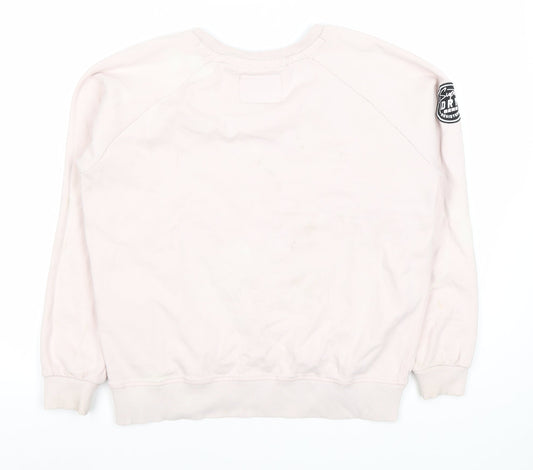 Superdry Pink Graphic Print Logo Sweatshirt, Size 12