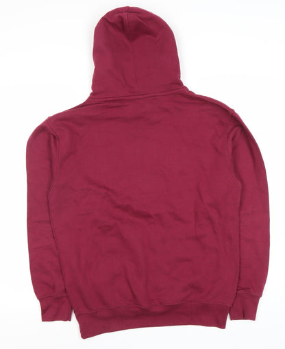 ALUMNO Unisex Red Graphic Hoodie S Pullover