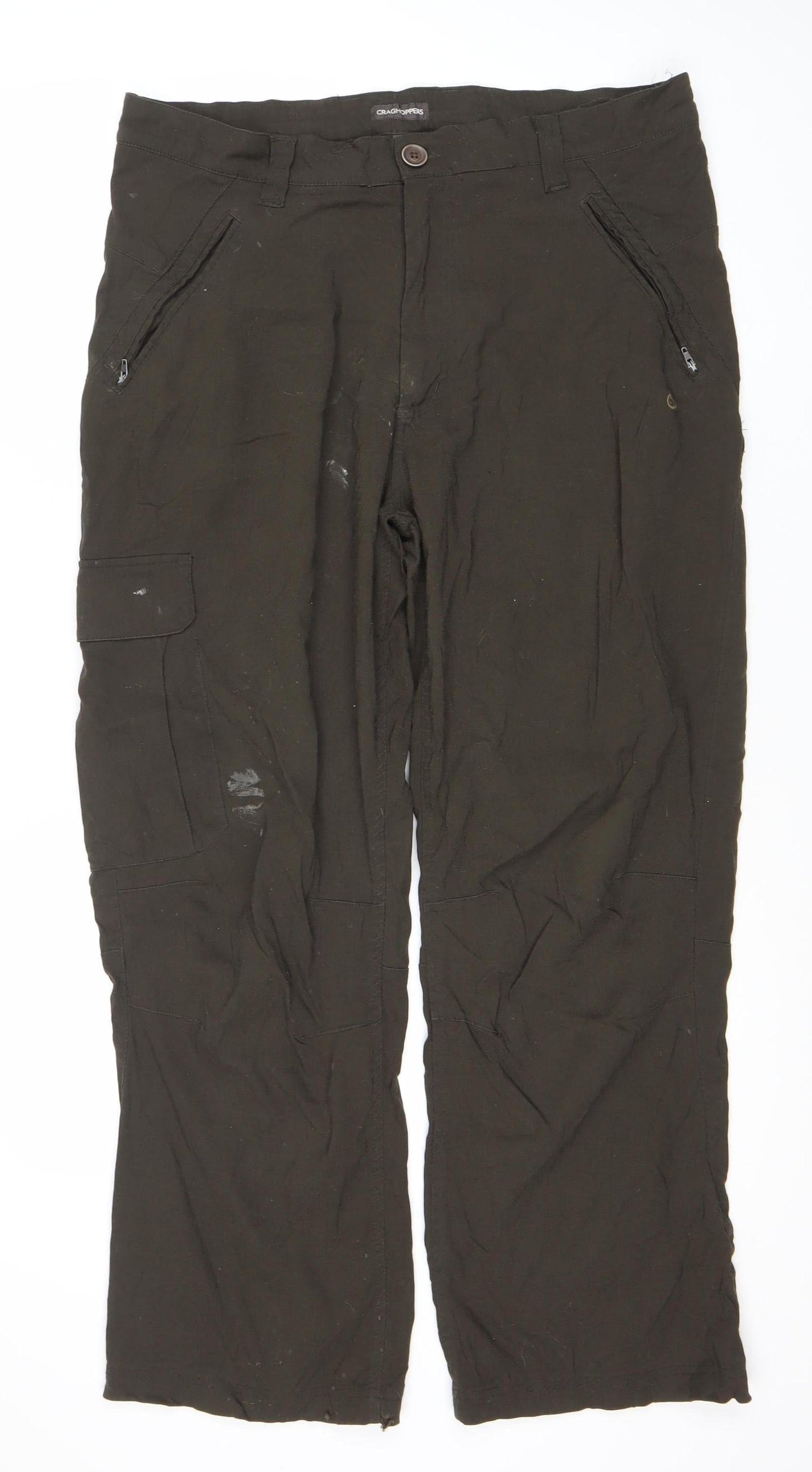 Mens UK Size S Craghoppers Regular Fit Cargo Black Trousers