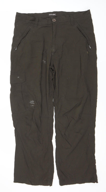 Mens UK Size S Craghoppers Regular Fit Cargo Black Trousers
