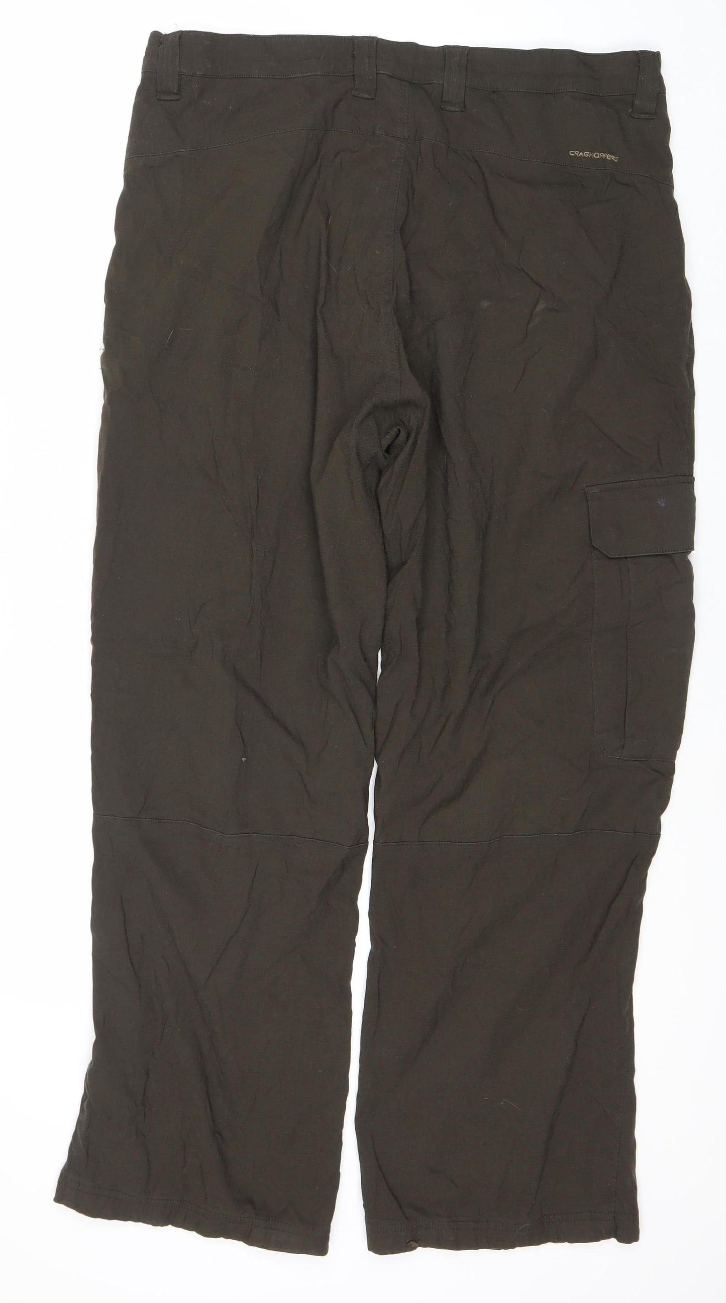 Mens UK Size S Craghoppers Regular Fit Cargo Black Trousers