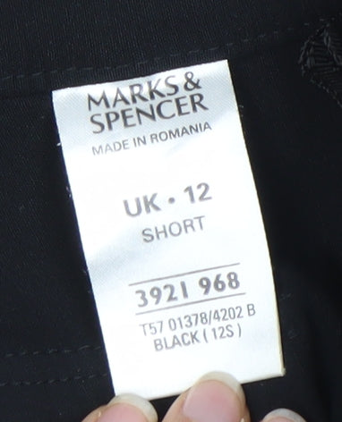 Womens UK Size 12 Marks and Spencer   Black Trousers