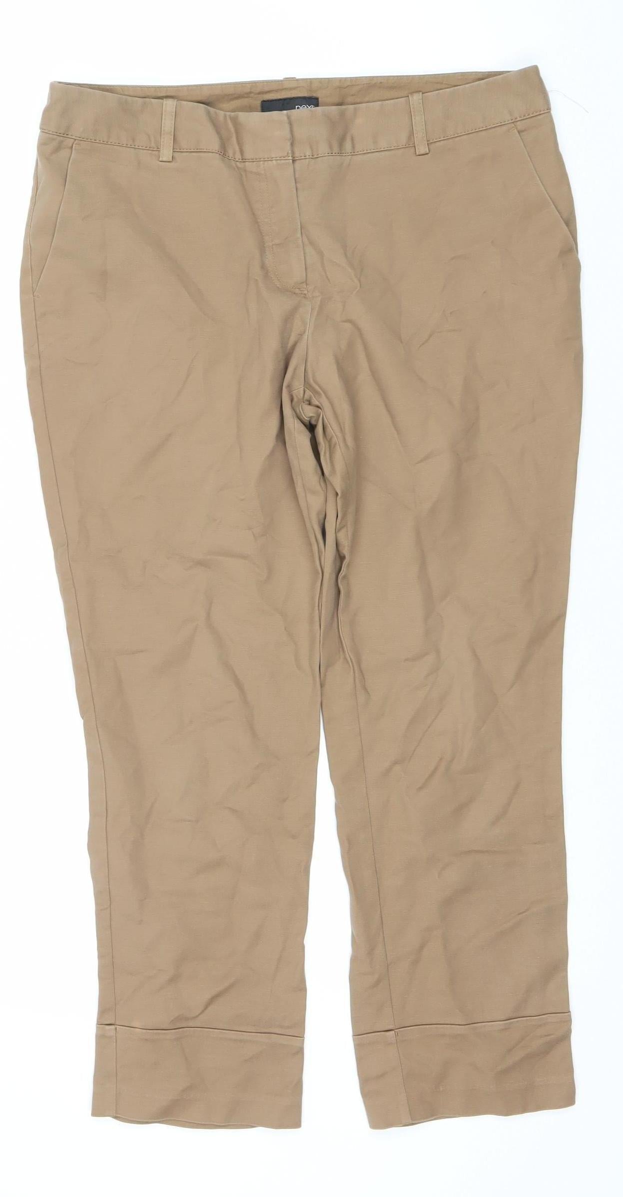 Womens UK Size 12 NEXT Regular Fit  Brown Trousers