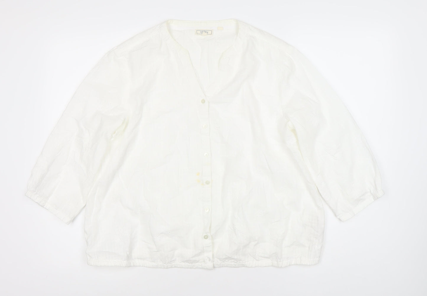 Womens UK Size 12 Fat Face White  Blouse
