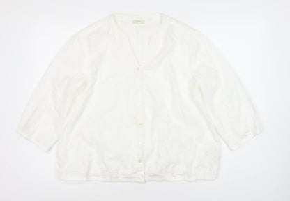 Womens UK Size 12 Fat Face White  Blouse