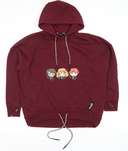 Womens UK Size 2 Harry Potter Red Hoodie Hoodie