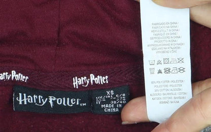 Womens UK Size 2 Harry Potter Red Hoodie Hoodie