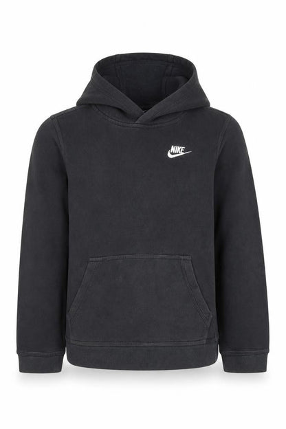 Nike Boys Black Pullover Hoodie - L, Logo Accent