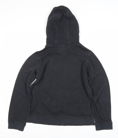 Nike Boys Black Pullover Hoodie - L, Logo Accent