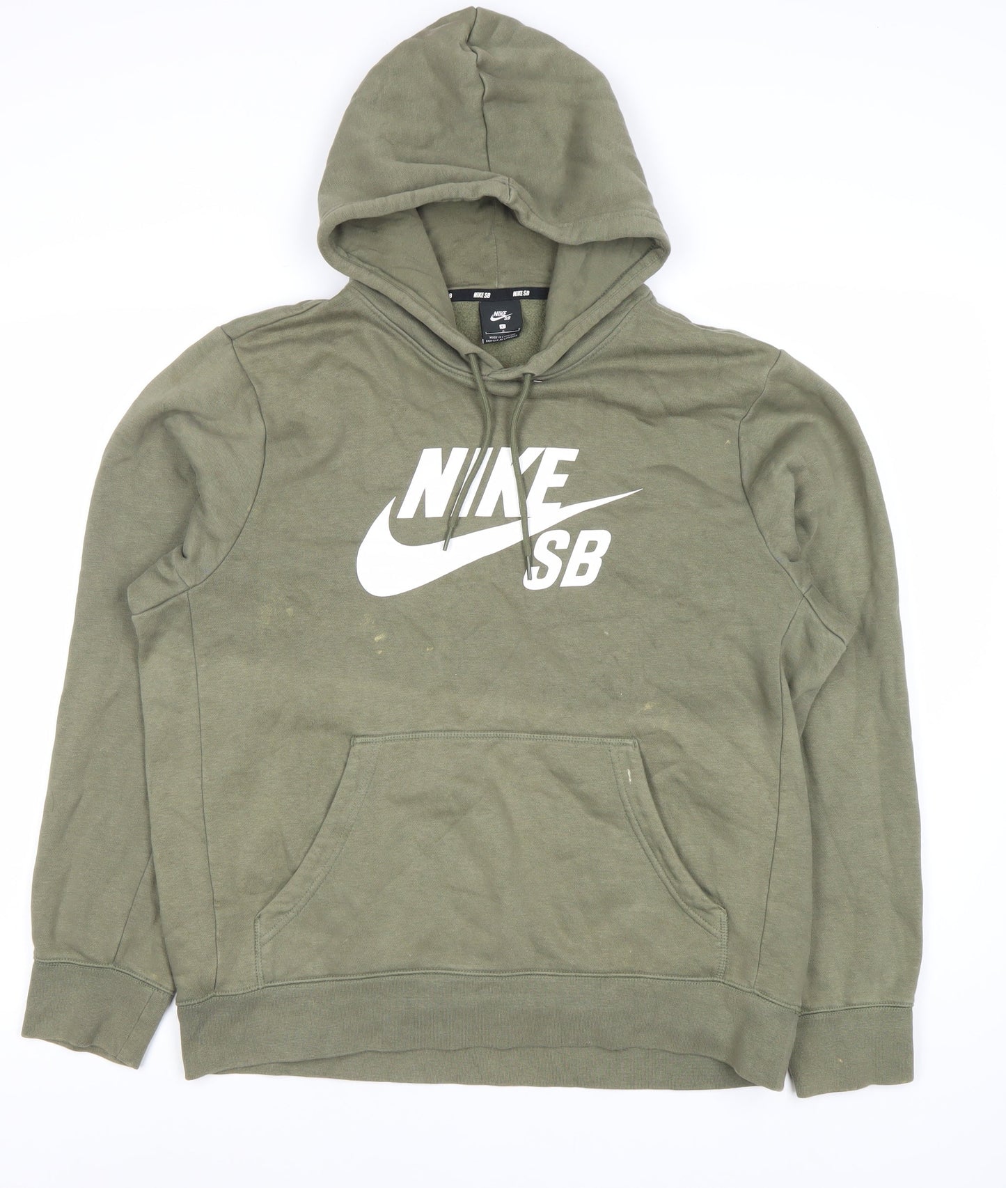 Mens UK Size L Nike Green Pullover Hoodie