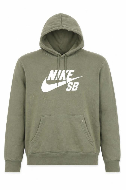 Mens UK Size L Nike Green Pullover Hoodie