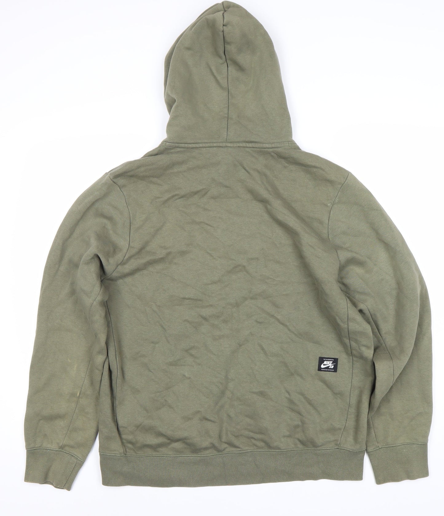 Mens UK Size L Nike Green Pullover Hoodie