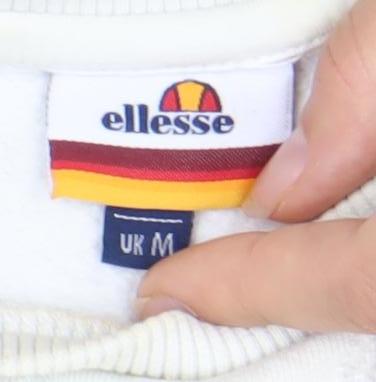 Ellesse Women's White Medium Pullover Sweatshirt